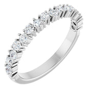 14K White 1/2 CTW Lab-Grown Diamond Anniversary Band
