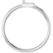 Platinum .04 CTW Natural Diamond Initial L Ring