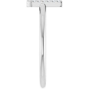 Platinum .04 CTW Natural Diamond Initial L Ring