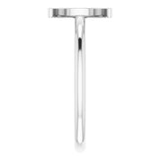 Platinum .04 CTW Natural Diamond Stackable Crescent Ring