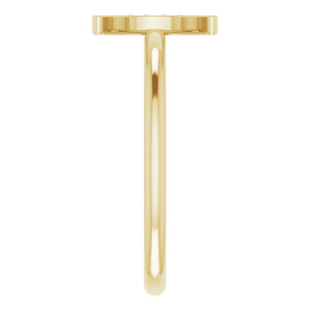 14K Yellow .04 CTW Natural Diamond Stackable Crescent Ring