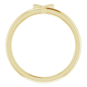 14K Yellow Initial Y Ring
