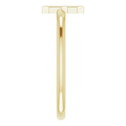 14K Yellow Initial E Ring