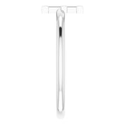 14K White Initial E Ring
