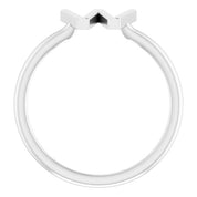 Sterling Silver Initial W Ring