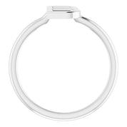 Sterling Silver Initial B Ring