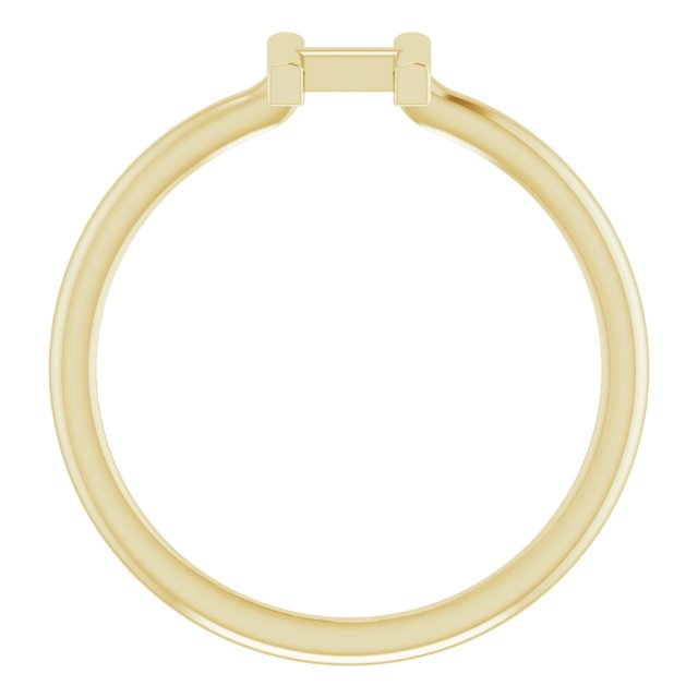 14K Yellow Initial H Ring