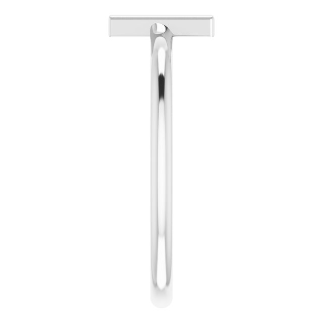 Sterling Silver Initial V Ring