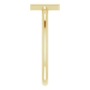 14K Yellow Initial V Ring