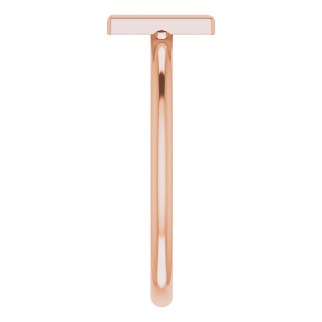 14K Rose Initial M Ring