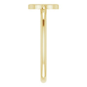 14K Yellow Initial B Ring