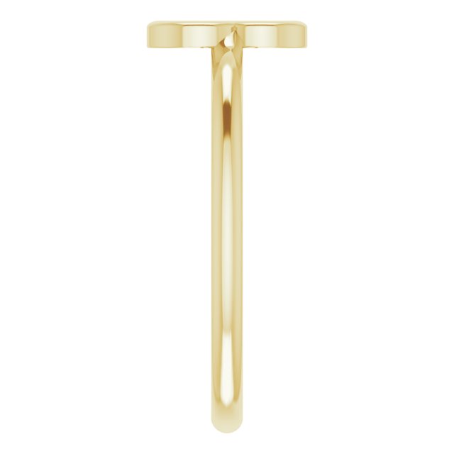 14K Yellow Initial B Ring