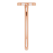 14K Rose Initial B Ring