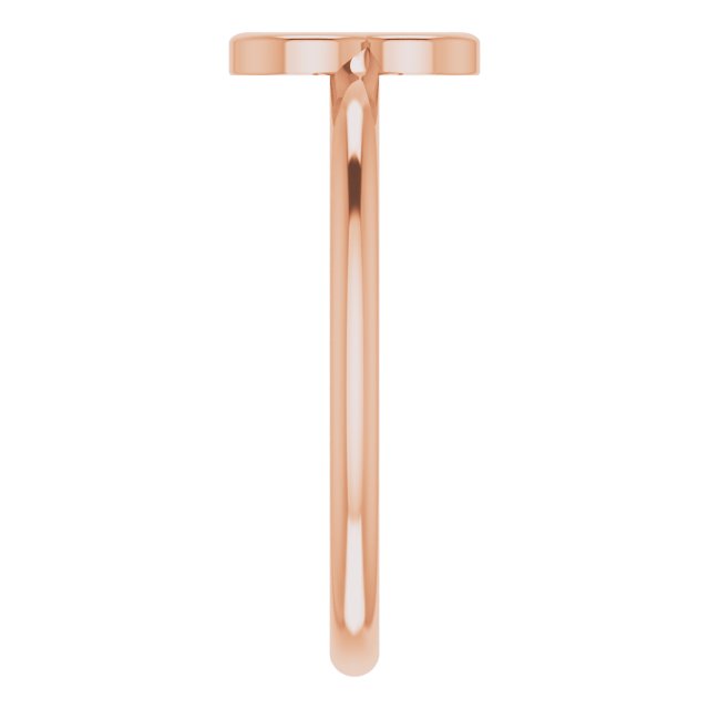 14K Rose Initial B Ring