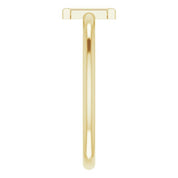 14K Yellow Initial I Ring