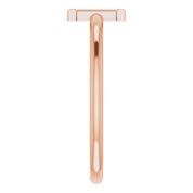 14K Rose Initial I Ring