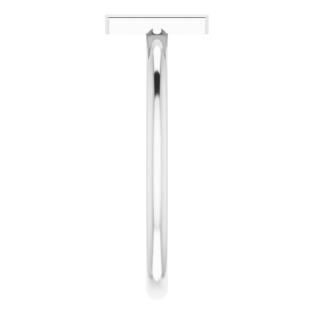 Platinum Initial N Ring