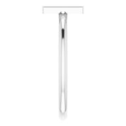 14K White Initial N Ring