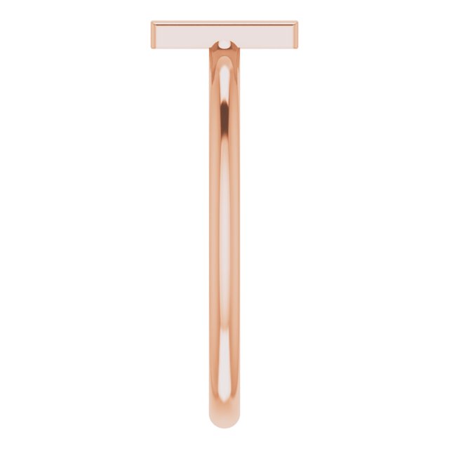 14K Rose Initial N Ring