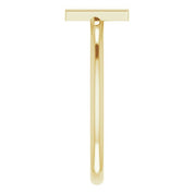 14K Yellow Initial W Ring