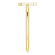 14K Yellow Initial J Ring