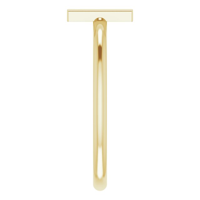 14K Yellow Initial H Ring