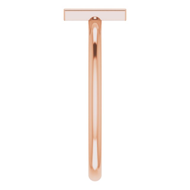 14K Rose Initial H Ring