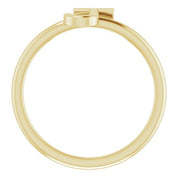 14K Yellow Initial J Ring