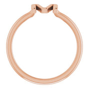 14K Rose Initial M Ring