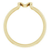14K Yellow Initial M Ring