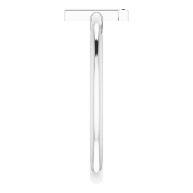 Platinum Initial T Ring