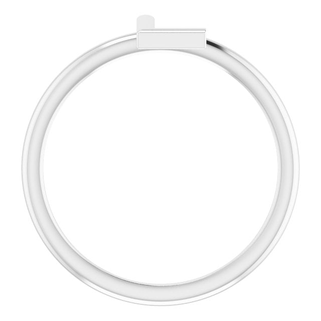 Platinum Initial L Ring