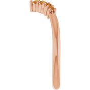 14K Rose Natural Citrine Graduated V Ring