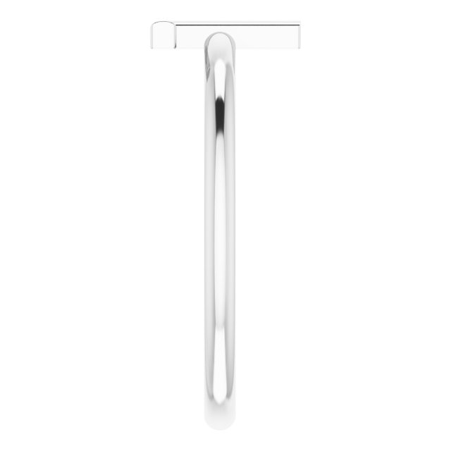 Platinum Initial L Ring