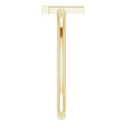 14K Yellow Initial L Ring