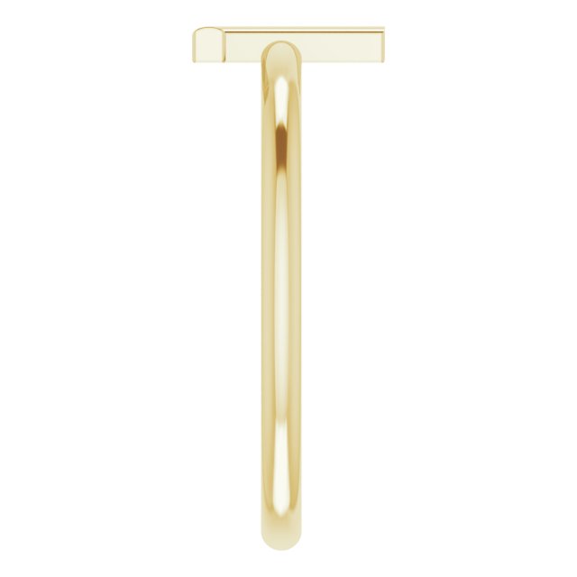 14K Yellow Initial L Ring