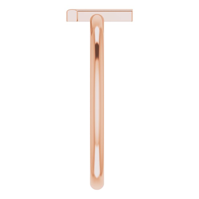 14K Rose Initial L Ring