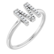 Platinum .07 CTW Natural Diamond Initial M Ring