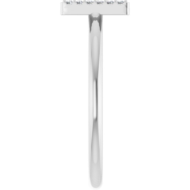Platinum .07 CTW Natural Diamond Initial M Ring