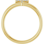 14K Yellow .04 CTW Natural Diamond Initial T Ring