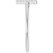 Platinum .04 CTW Natural Diamond Initial T Ring