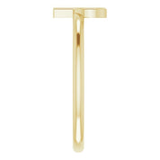 14K Yellow Initial P Ring