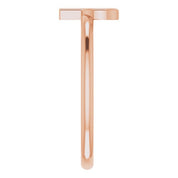 14K Rose Initial P Ring