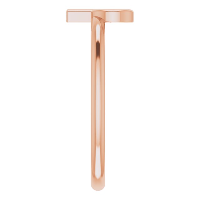 14K Rose Initial P Ring