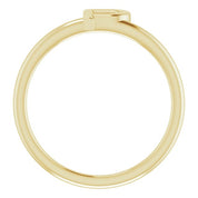 14K Yellow Initial P Ring