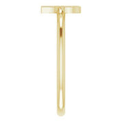 14K Yellow Initial R Ring