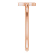 14K Rose Initial R Ring