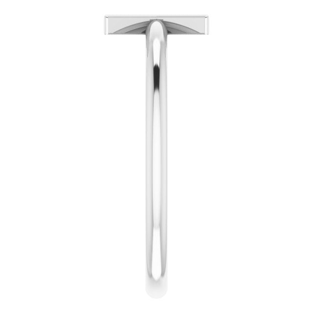 Sterling Silver Initial X Ring