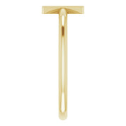 14K Yellow Initial X Ring