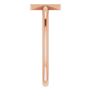 14K Rose Initial X Ring